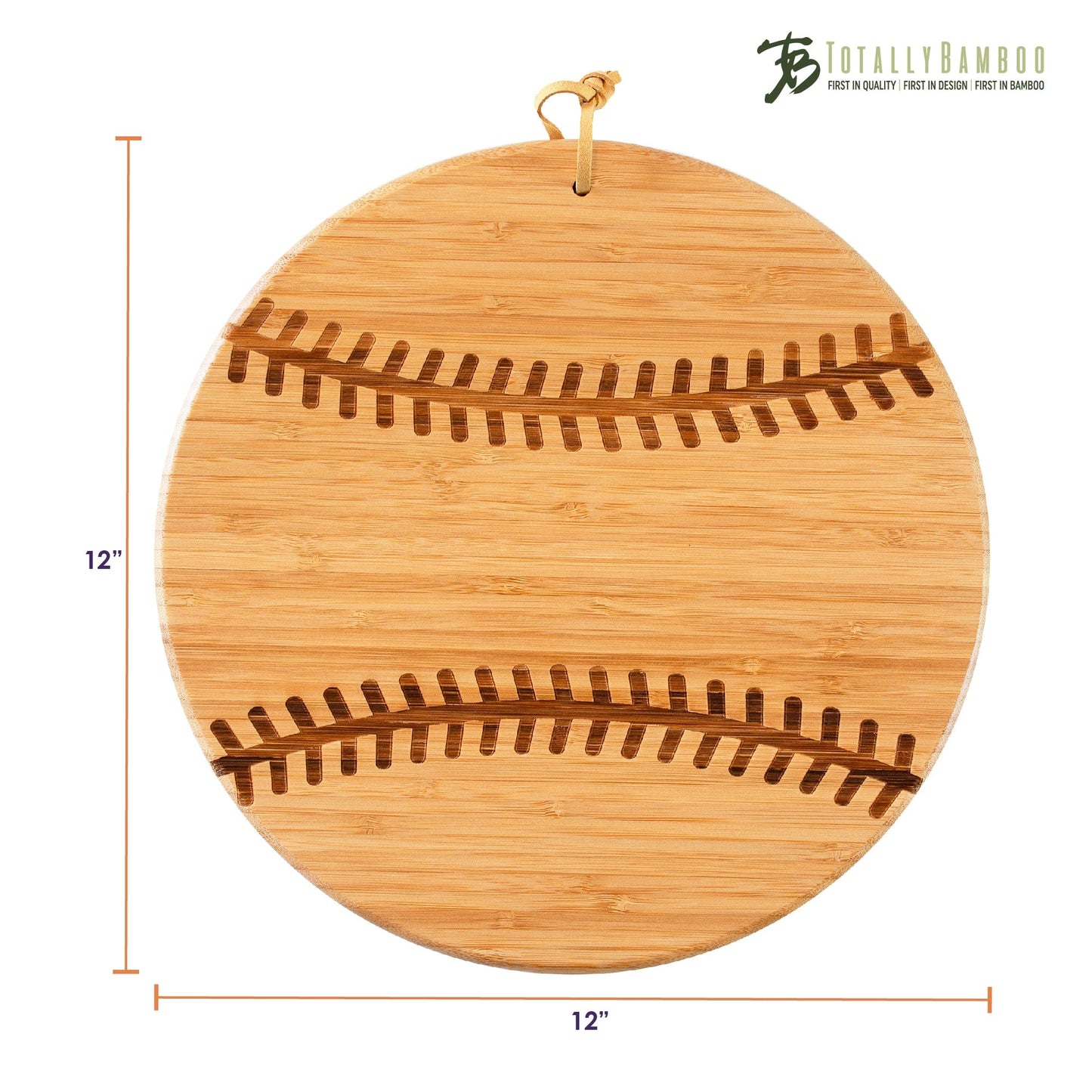 Baseball Shaped Serving & Cutting Board, 12" Diameter