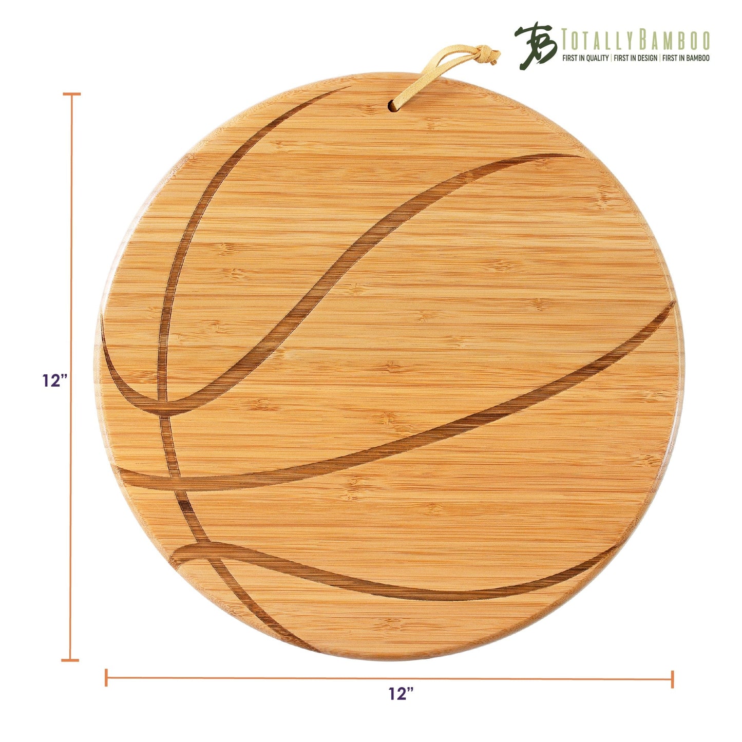 Basketball Shaped Serving & Cutting Board, 12" Diameter